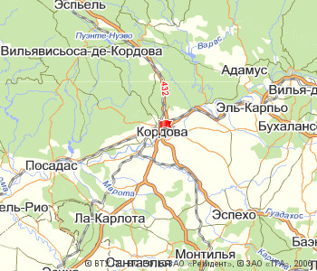 карта Кордова